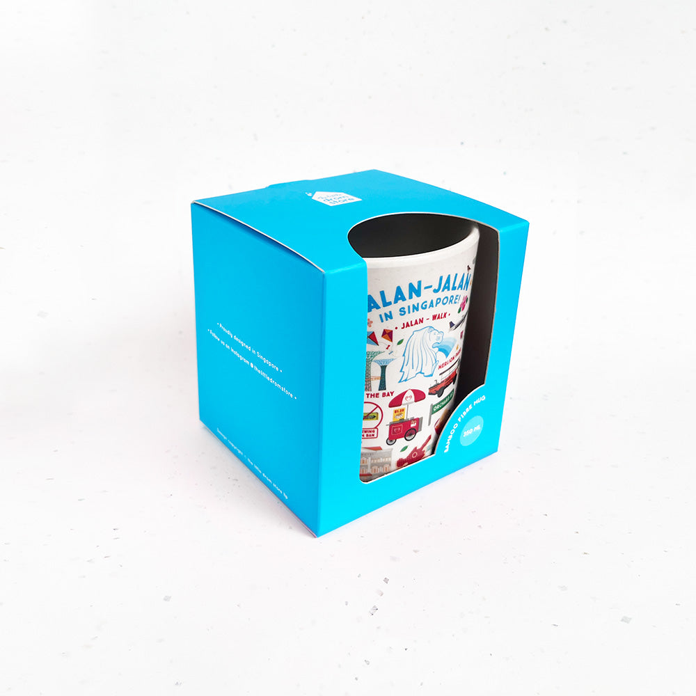 The Little Drom Store Bamboo Fibre Mug (4 Designs) - Pupsik Singapore