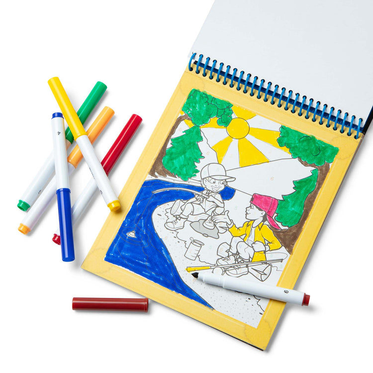 Melissa & Doug On the Go Color by Number Board with Markers (2 Themes) - Pupsik Singapore