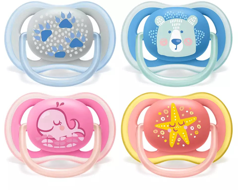 Philips Avent Ultra Air Pacifier, 2pk - 6-18M (14 Designs) - Pupsik Singapore