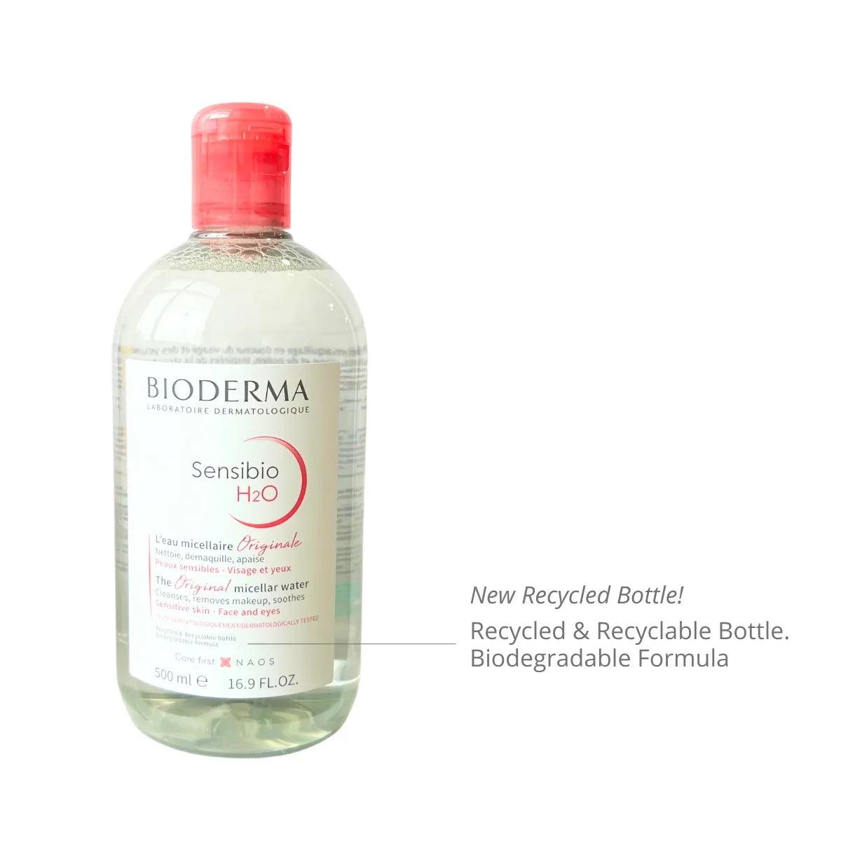 Bioderma Sensibio H2O Make-up Removing Micellar Solution, 500ml