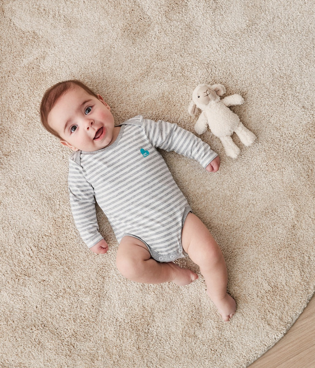 Love to Dream Long Sleeve Bodysuit - Stripe Grey (5 Sizes)