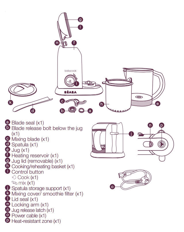 Beaba Babycook Solo 4-in-1 Baby Food Maker (5 Colours) - Pupsik Singapore