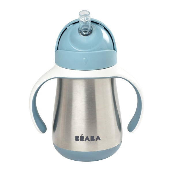 Beaba Stainless Steel Straw Cup (250ml) - 4 Colors - Pupsik Singapore