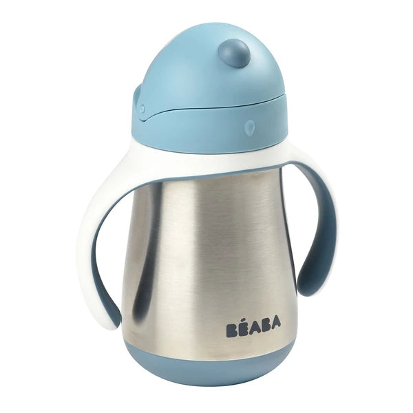Beaba Stainless Steel Straw Cup (250ml) - 4 Colors - Pupsik Singapore
