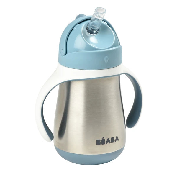 Beaba Stainless Steel Straw Cup (250ml) - 4 Colors - Pupsik Singapore