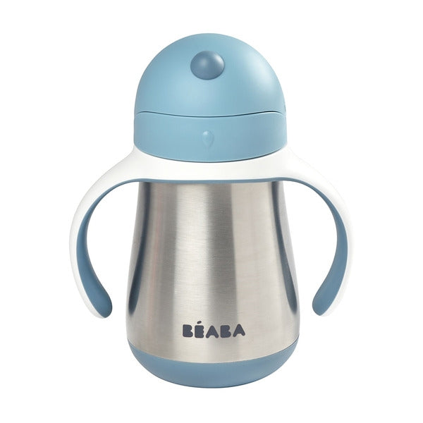 Beaba Stainless Steel Straw Cup (250ml) - 4 Colors - Pupsik Singapore