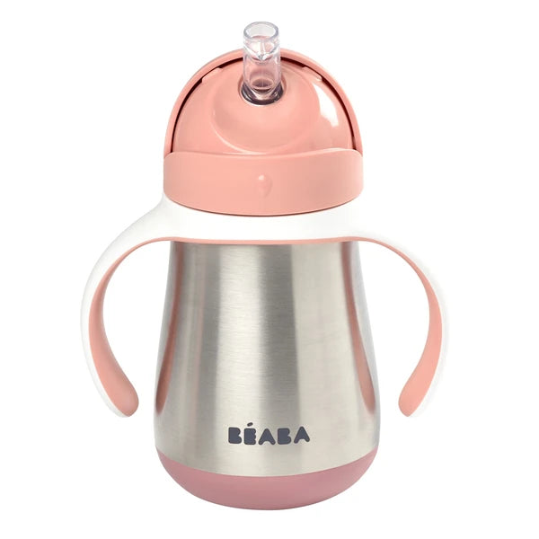 Beaba Stainless Steel Straw Cup (250ml) - 4 Colors - Pupsik Singapore