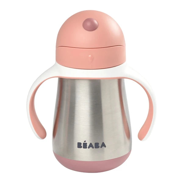 Beaba Stainless Steel Straw Cup (250ml) - 4 Colors - Pupsik Singapore