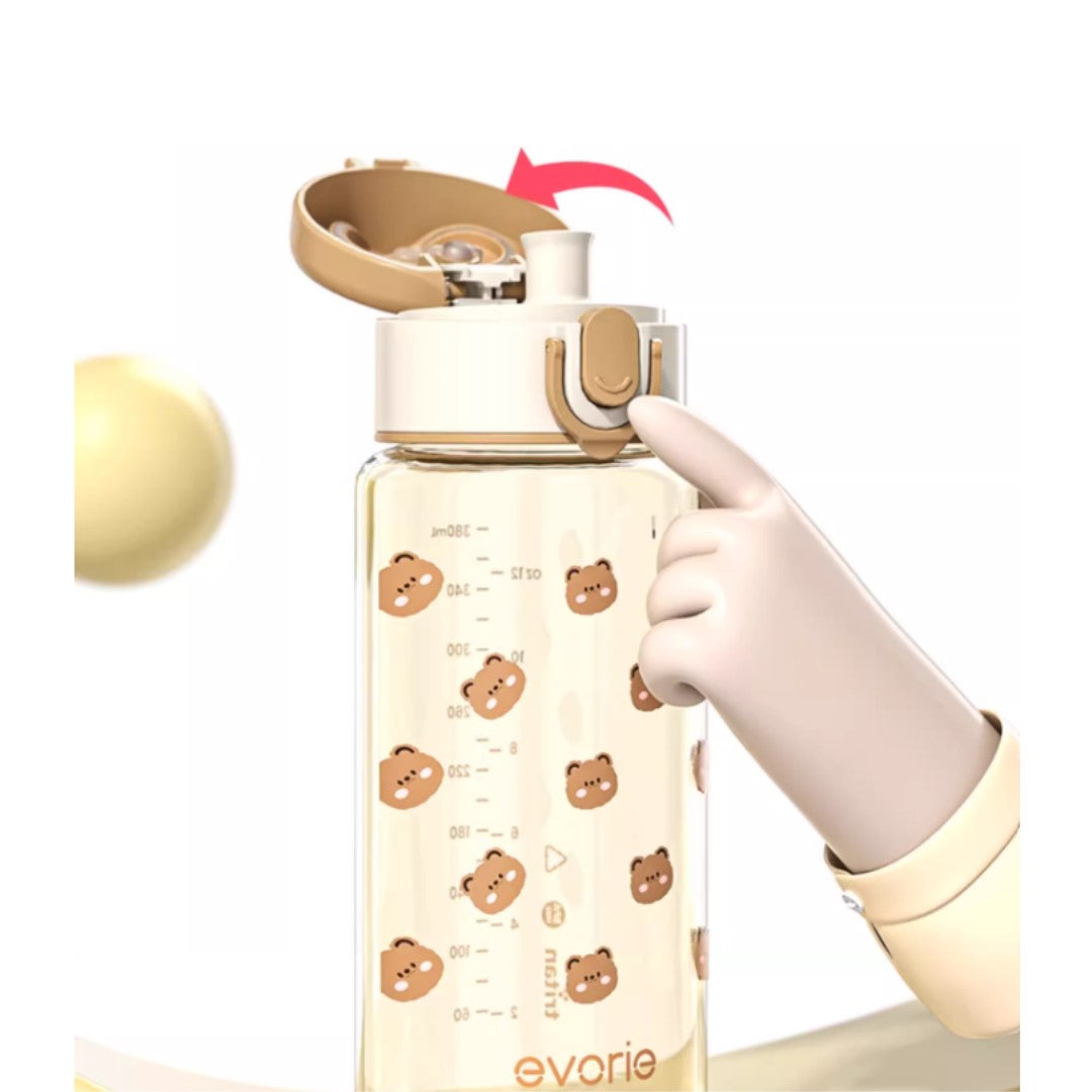 Evorie Tritan Kids Drinking Spout Water Bottle, 380ml (7 Designs) - Pupsik Singapore