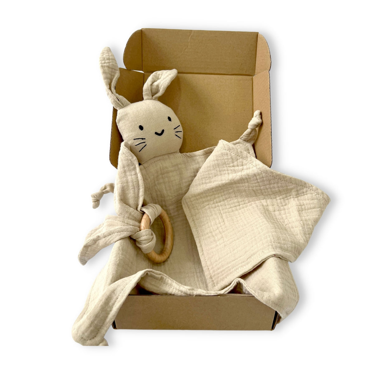 A, Apple Pie Snuggle Bunny Baby Gift Set (5 Colors) - Pupsik Singapore