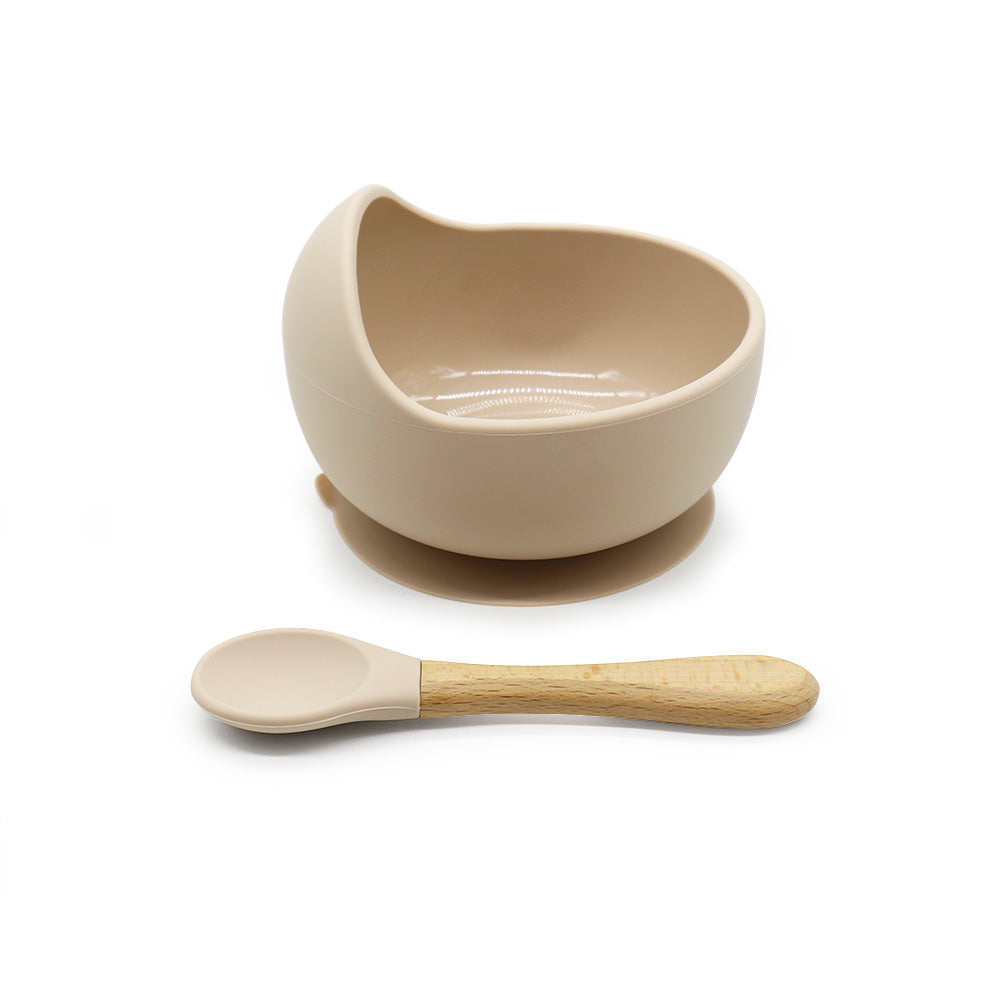 Biomom Baby Silicone Suction Bowl with Spoon (13 Colours) - Pupsik Singapore
