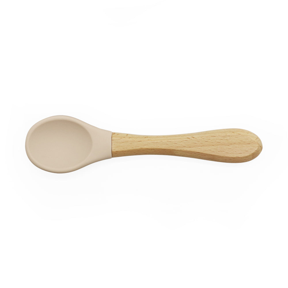 Biomom Wooden Silicone Spoon (12 Colours) - Pupsik Singapore