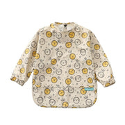 Biomom Baby Smock Bib - Beige Kissy Emoji (2 Sizes)