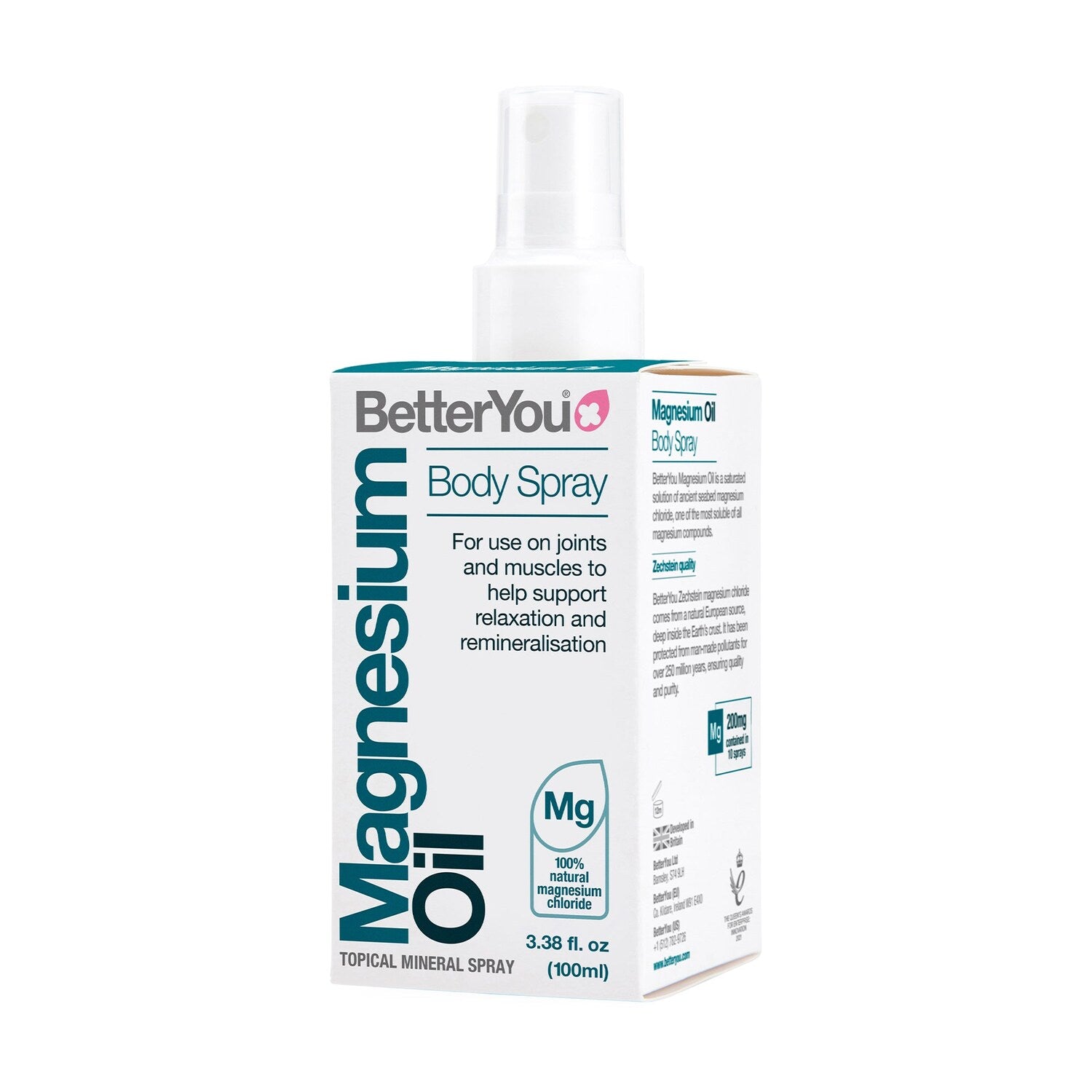 BetterYou Magnesium Oil Original Spray 100ml packshot