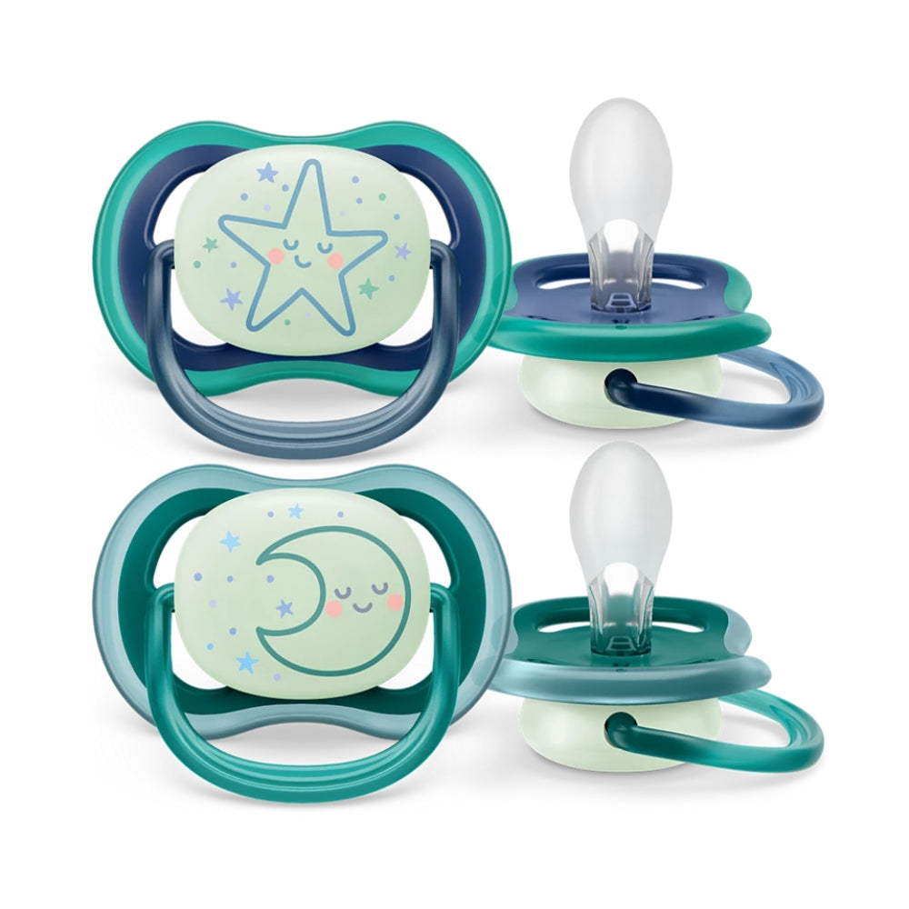 Philips Avent Ultra Air Night Pacifier, 2pk - 6-18M (2 Designs)