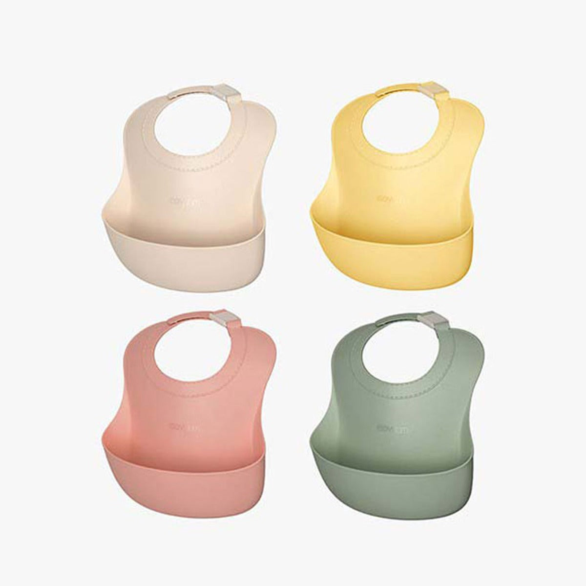 Moyuum Premium One Touch Buckle Silicone Baby Bib (4 Colors)