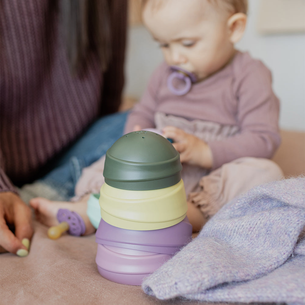 Bibs Wobbly Tower Stacking Toy (2 Colors) - Made in Denmark/EU
