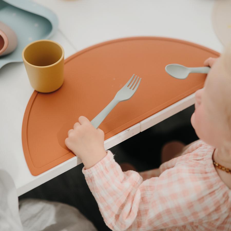 Mushie Baby Fork and Spoon Set (12 Colors) - Pupsik Singapore