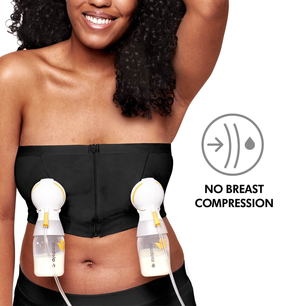 Medela Hands-free Pumping Bustier - Black (3 Sizes)