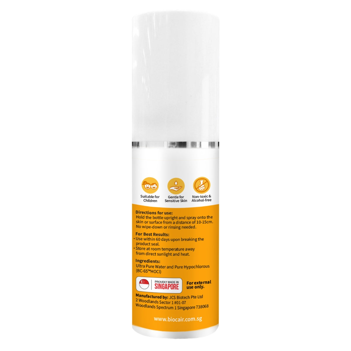 BioCair BioActive Hand & Skin Sanitiser Set, 50ml + 90ml Refill (Exp 06/26)