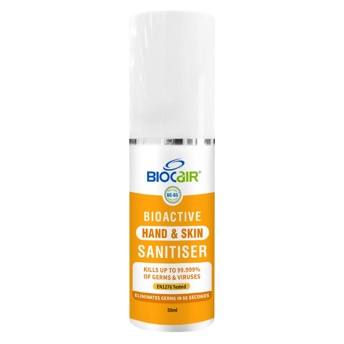 BioCair BioActive Hand & Skin Sanitiser Set, 50ml + 90ml Refill (Exp 06/26)