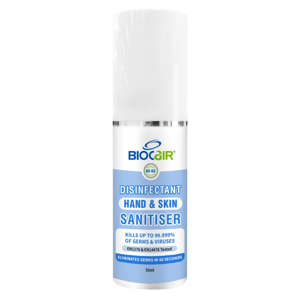 BioCair Disinfectant Hand & Skin Sanitiser Set, 50ml + 90ml Refill (Exp 05/26)