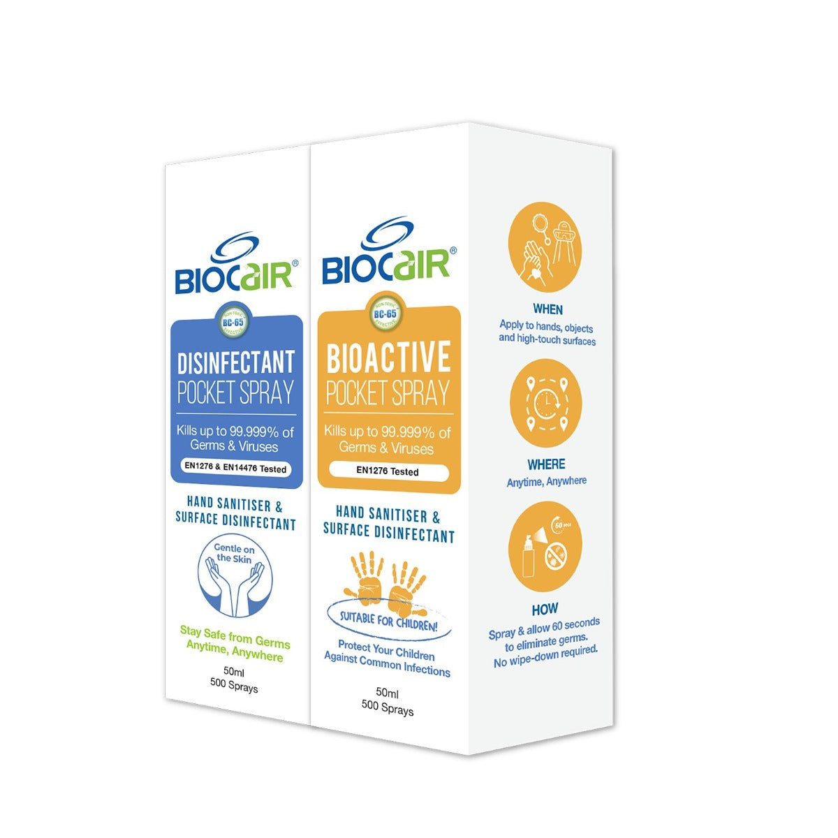 [Twin Bundle] BioCair Pocket Spray combo Twin Pack, 50ml - Exp 05/26