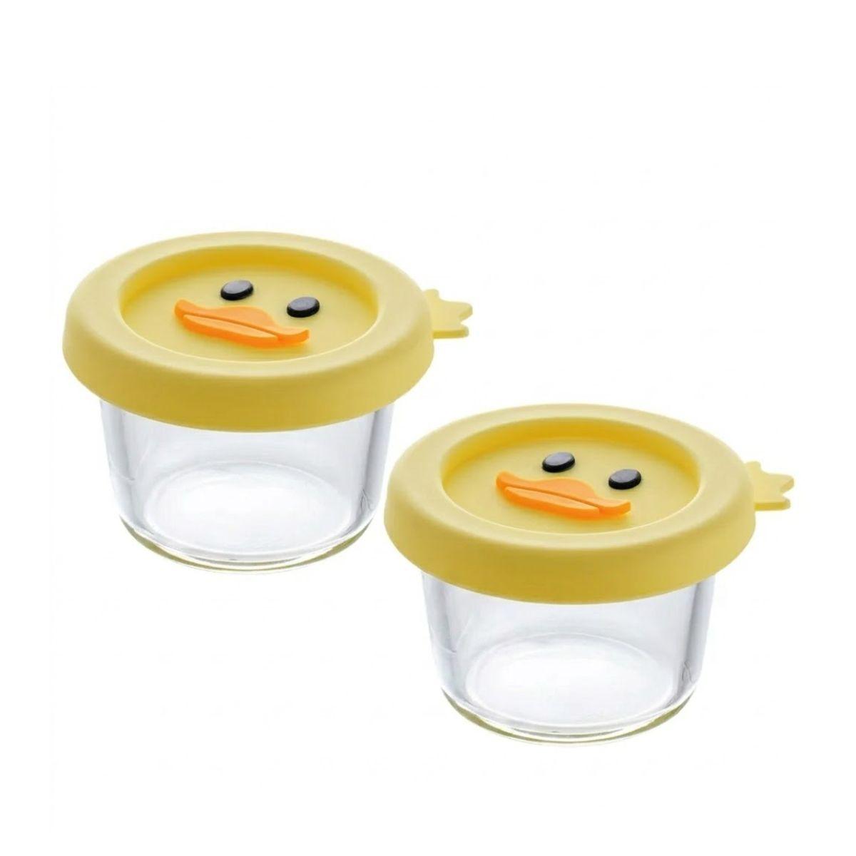 Biomom Glass Portion Food Jar with Lid, 2pk (6 Designs) - Pupsik Singapore