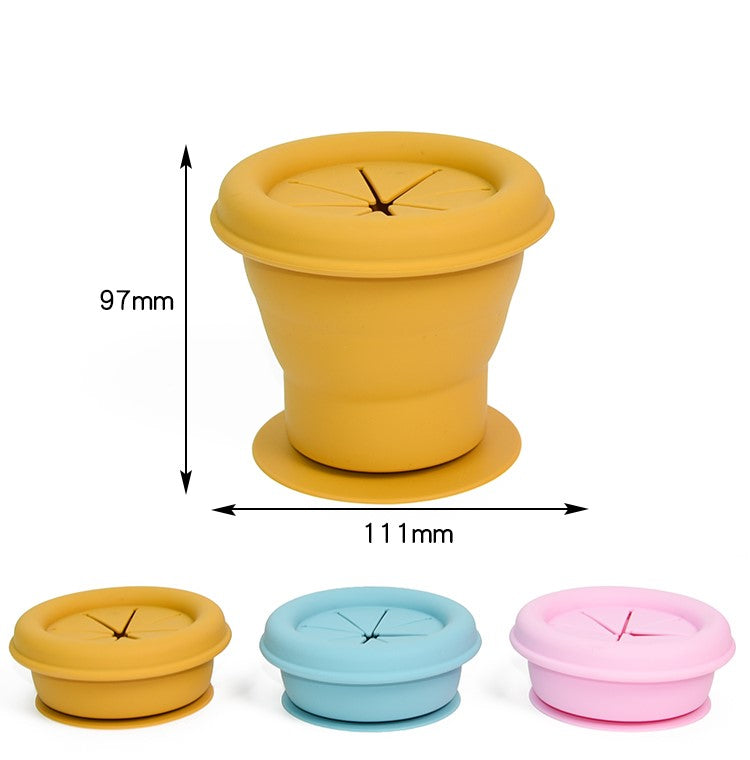 Biomom Silicone Collapsible Suction Snack Cup (2 Colors)