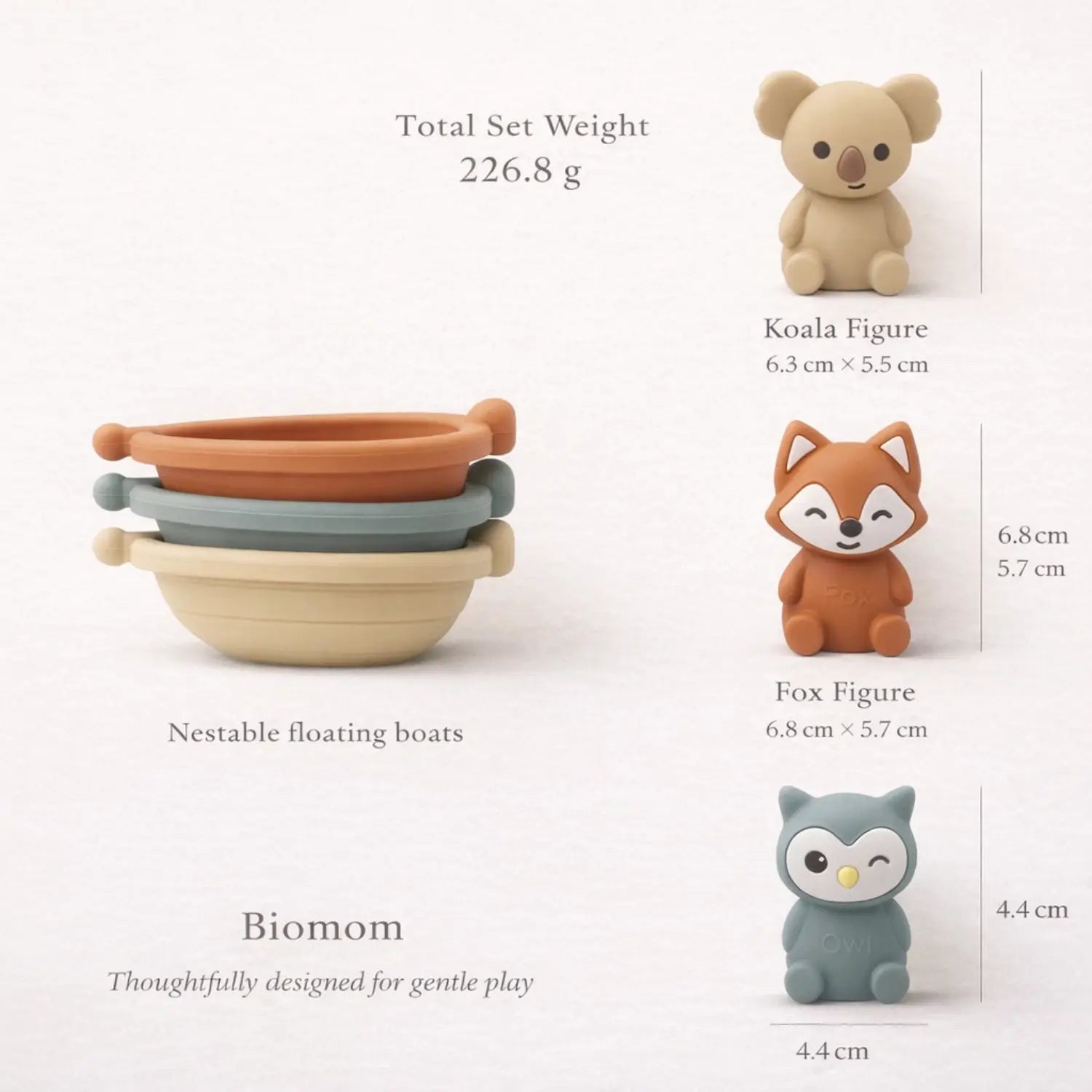 Biomom Little Float Pals Bath Toy (4 Types) - Pupsik Singapore