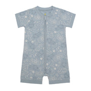 Baa Baa Sheepz Baby Short Sleeve Zip Romper - Baa Baa in the Universe Blue (4 Sizes)