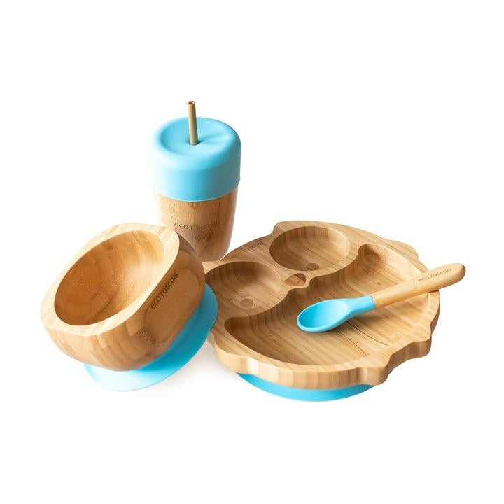Eco Rascals Owl Tableware Gift Set (6 Colors) - Pupsik Singapore