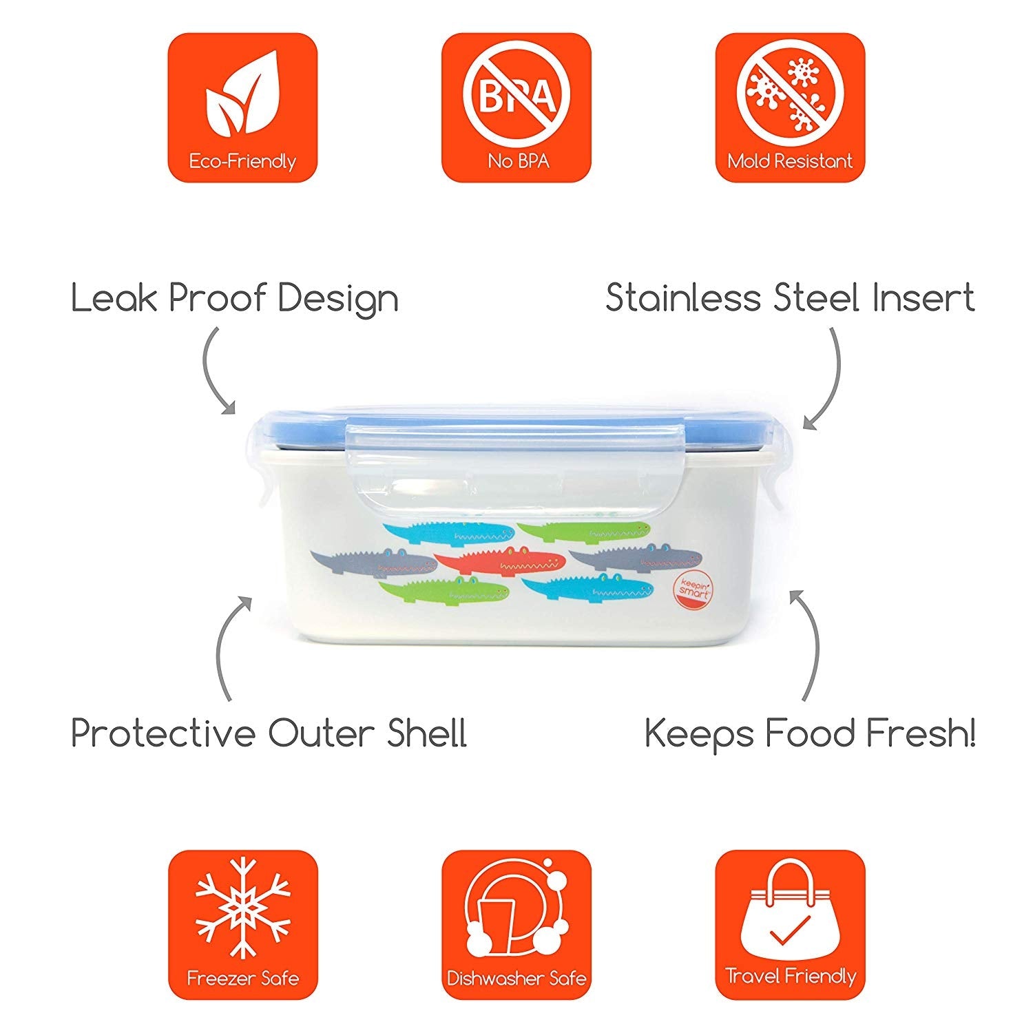 Innobaby Keepin' Fresh Stainless Steel Bento (15oz)  - 2 Colors - Pupsik Singapore
