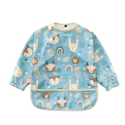 Biomom Baby Smock Bib - Whimsy Forest Blue (2 Sizes)