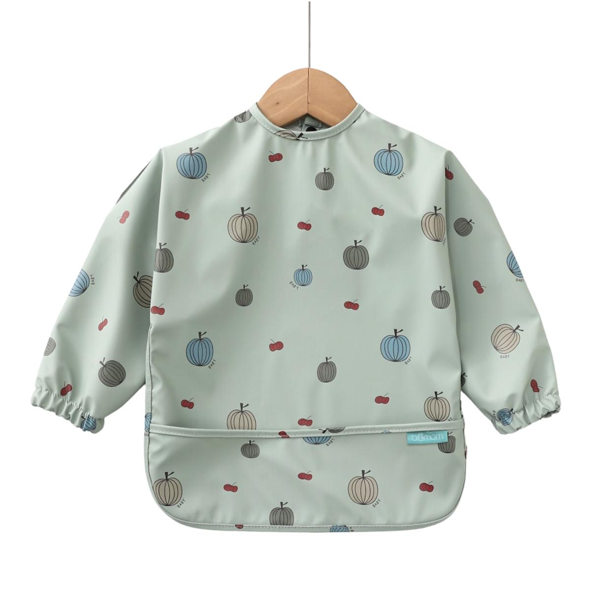 Biomom Baby Smock Bib - Mint Pumpkin