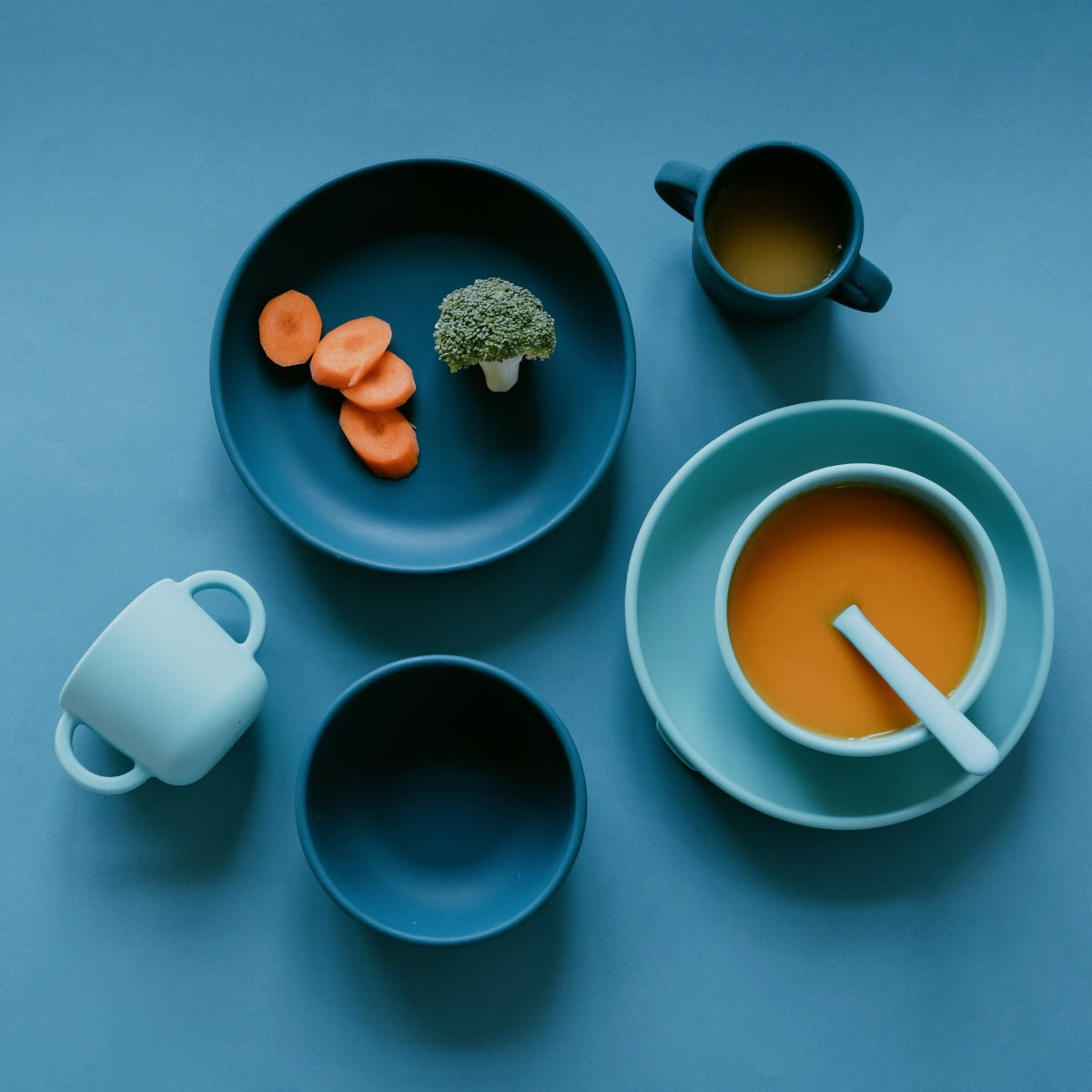 EKOBO Silicone Suction Plate Set, 2pk (2 Colors) - Pupsik Singapore