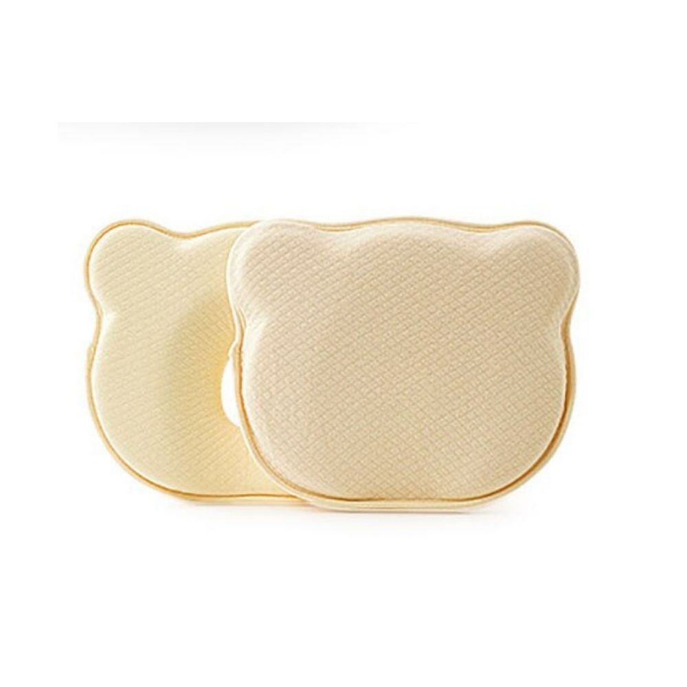MPJ Bear Memory Foam Baby Flat Head Pillow w/ Removable Cover (3 Colours) - Pupsik Singapore