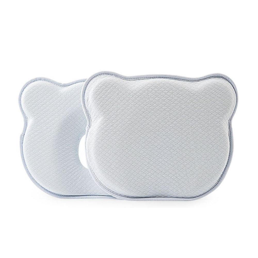 MPJ Bear Memory Foam Baby Flat Head Pillow w/ Removable Cover (3 Colours) - Pupsik Singapore