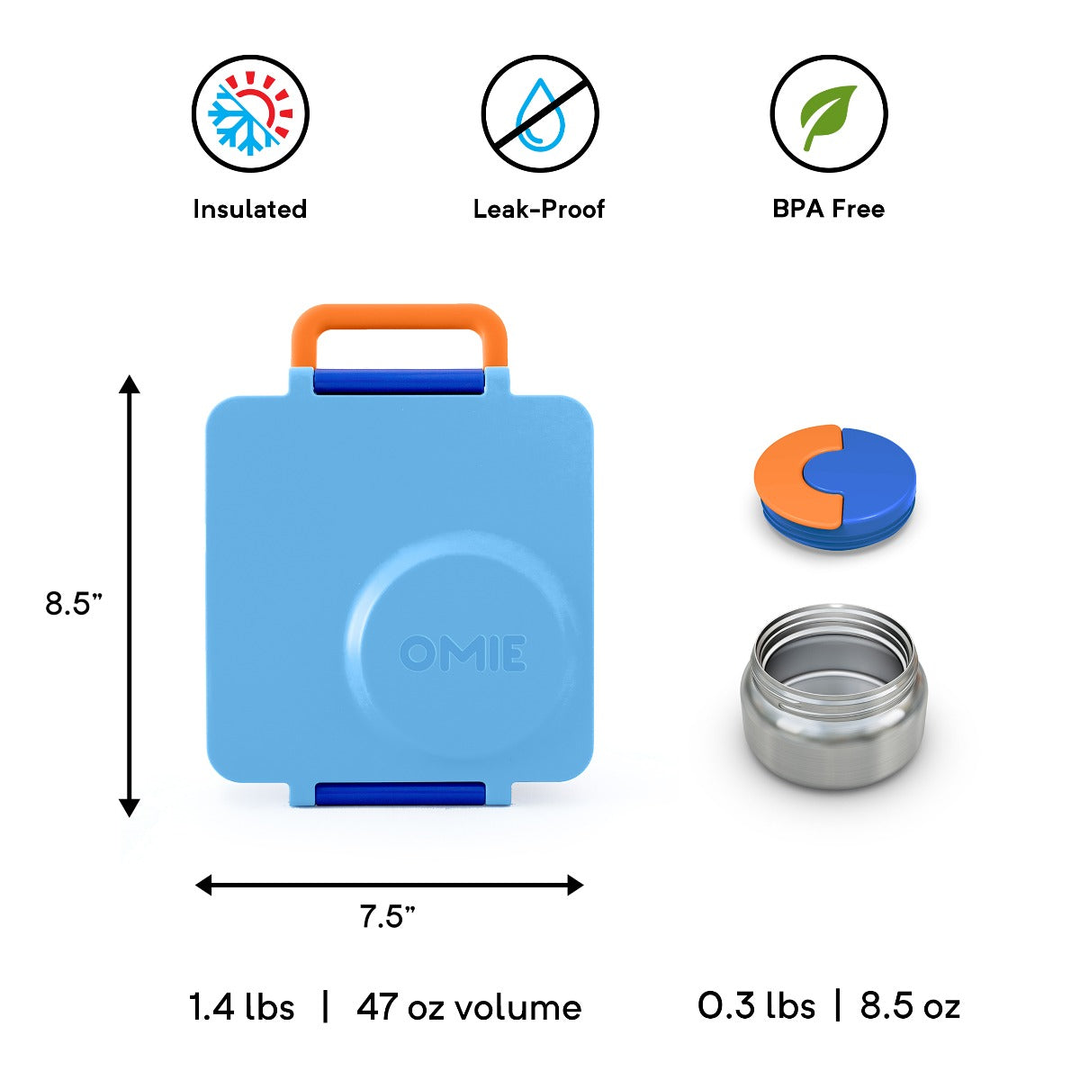 OmieBox Hot & Cold Insulated Bento Box (6 Colours) - Pupsik Singapore