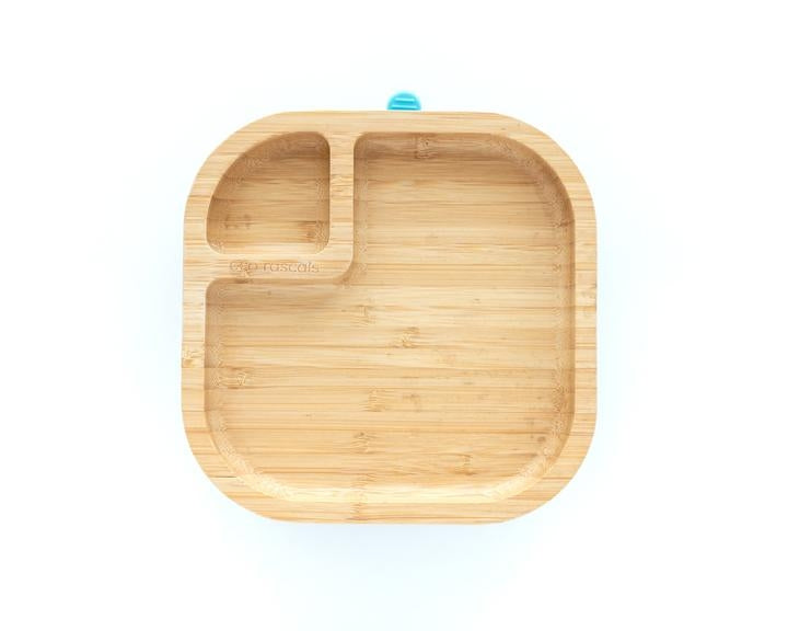 Eco Rascals Square Snack Bamboo Suction Plate (2 Colors) - Pupsik Singapore