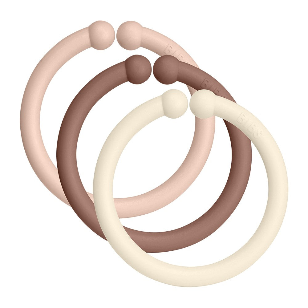 Bibs Loops Linking Toy, 12pk (3 Colors) - Made in Denmark/EU