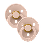 Bibs Round Colour Pacifier (2pk) - Blush - Made in Denmark/EU