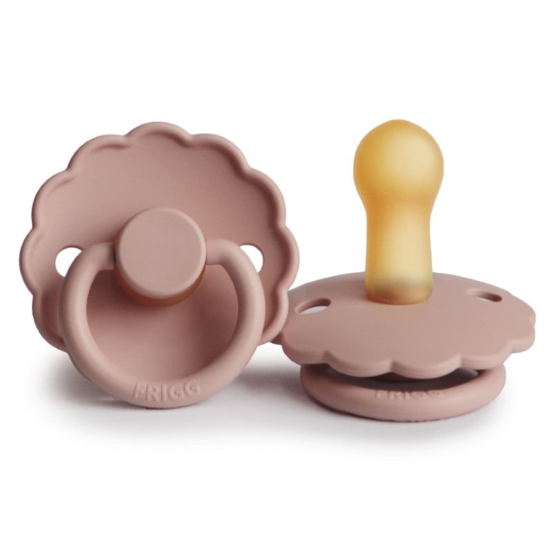 FRIGG Daisy Latex Baby Pacifiers, 1pk – Blush (2 Sizes)