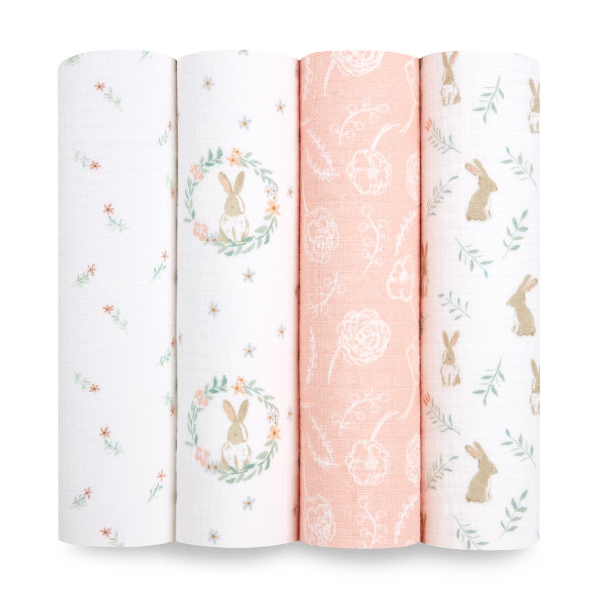 Aden Anais Essentials Muslin Cotton Swaddle (44 x 44 in), 4pk (31 Designs) - Pupsik Singapore