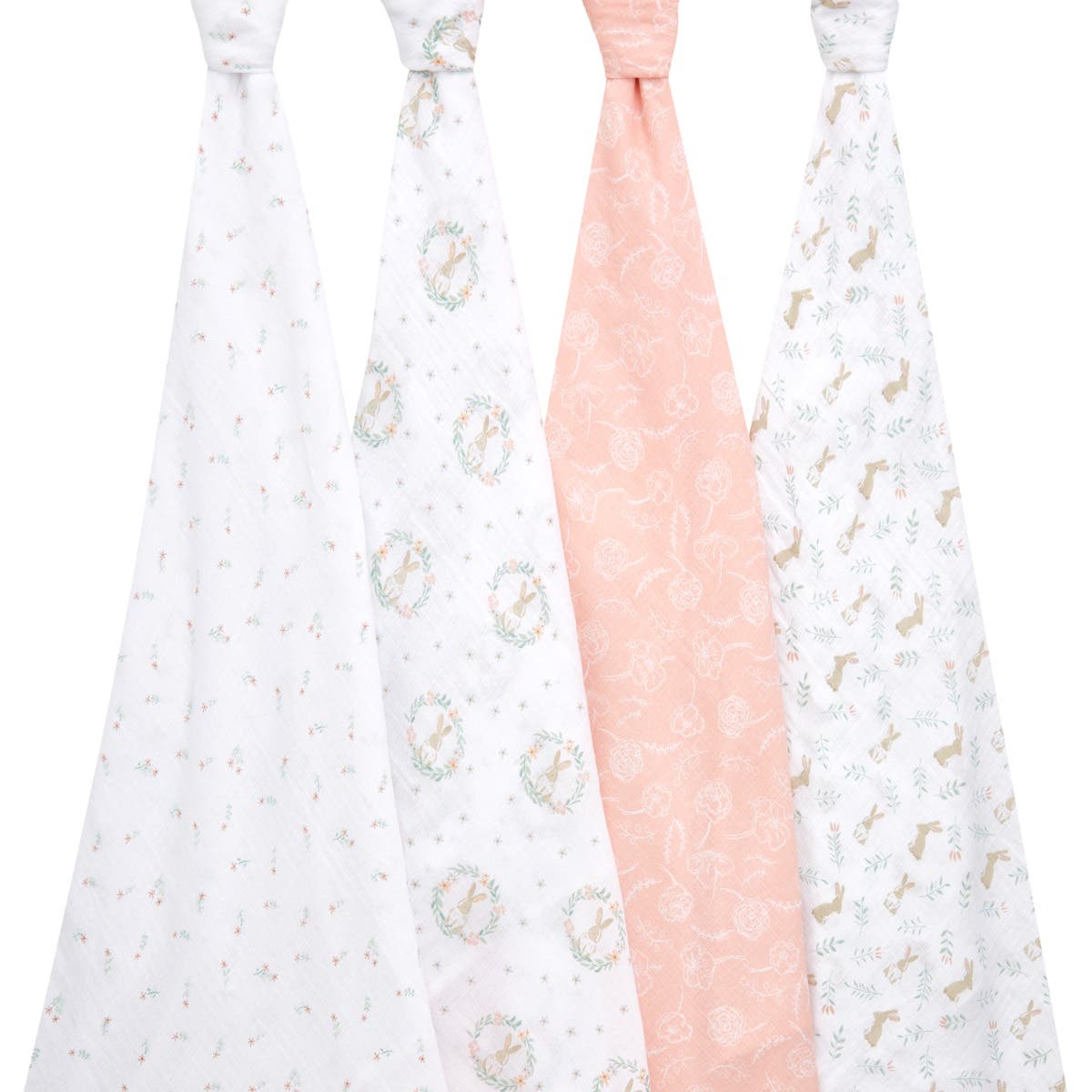 Aden Anais Essentials Muslin Cotton Swaddle (44 x 44 in), 4pk (31 Designs) - Pupsik Singapore