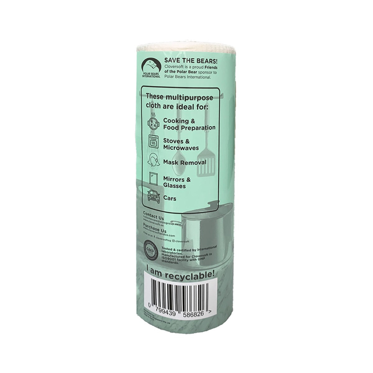 Cloversoft Plant-Based Unbleached Bamboo Multi Purpose Cloth Wipes (52 Sheets)