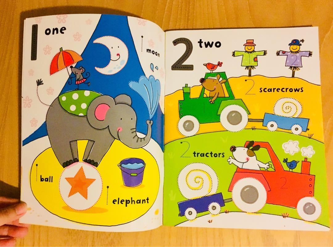 Usborne Wipe-Clean Book - Get Ready for School - ABC & 123