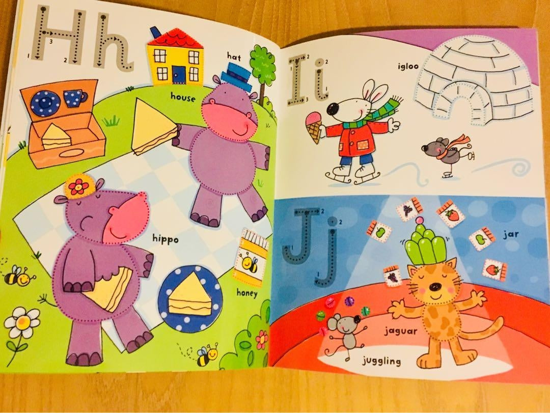 Usborne Wipe-Clean Book - Get Ready for School - ABC & 123