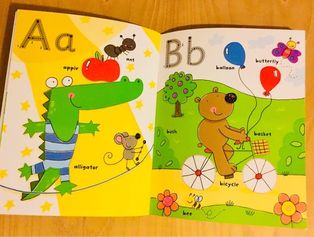 Usborne Wipe-Clean Book - Get Ready for School - ABC & 123