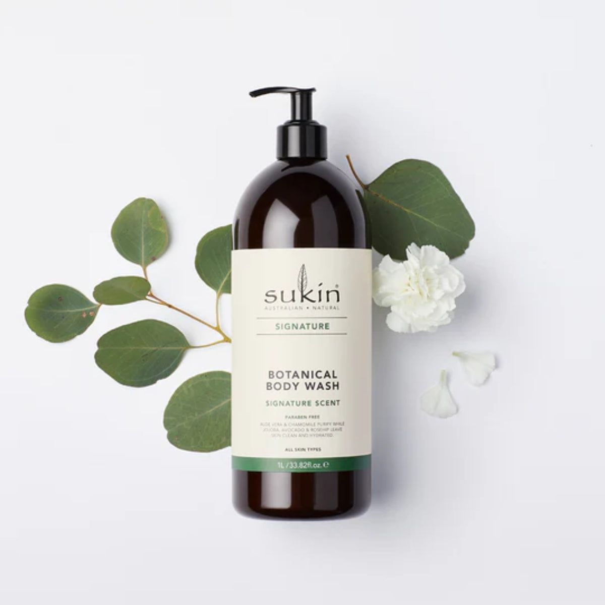 Sukin Botanical Body Wash, 1L - Signature Scent